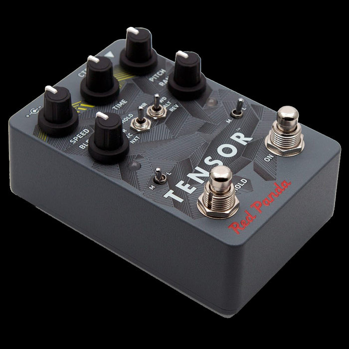 Red Panda Tensor Tape Delay Time Warp Guitar Effect Pedal Front Angle