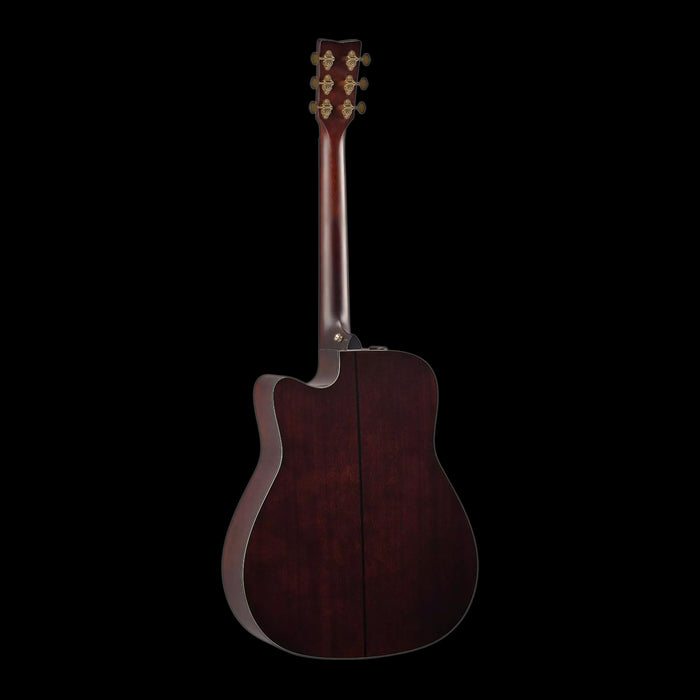 Yamaha TAG3 C TransAcoustic Dreadnought Natural Acoustic Electric Guitar Back Angle