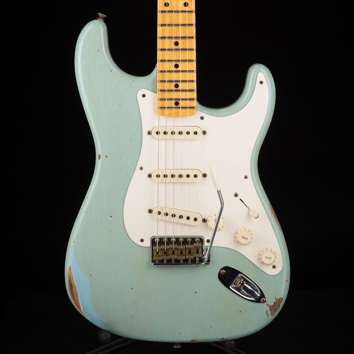 Fender Custom Shop 1957 Stratocaster Relic Faded Aged Daphne Blue Electric Guitar
