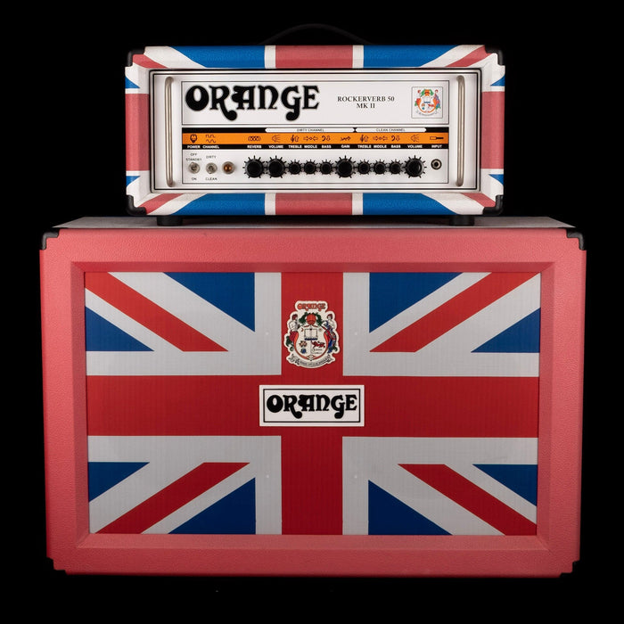 Pre-Owned Limited Edition of 25 Orange Limited Edition Union Jack Rockerverb 50 MKII / 2x12 Cab Set