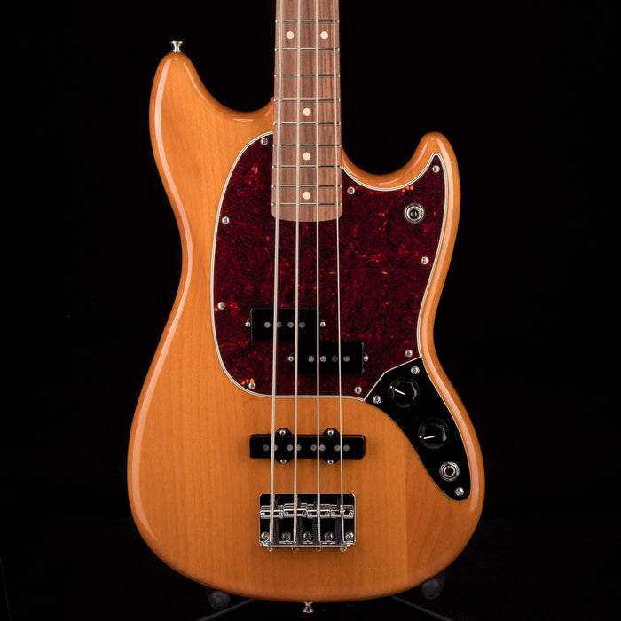 Used Fender Player Mustang Bass PJ Pau Ferro Aged Natural with Gig Bag