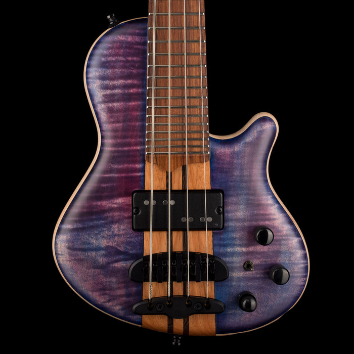 Mayones Cali4 Flame Maple Top Custom Color Trans Purple Matt Finish with Case