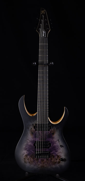 Mayones Duvell Elite 7 String Galaxy Eye Purple Satine Electric Guitar With Case