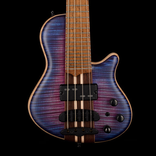 Mayones Cali4 Bass 17.5" Scale 3A Flamed Maple Top/Swamp Ash Body UVB Burst Finish with Case