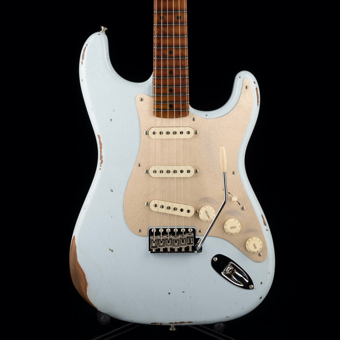 Fender Custom Shop Roasted 1956 Stratocaster Relic Faded Sonic Blue With Case