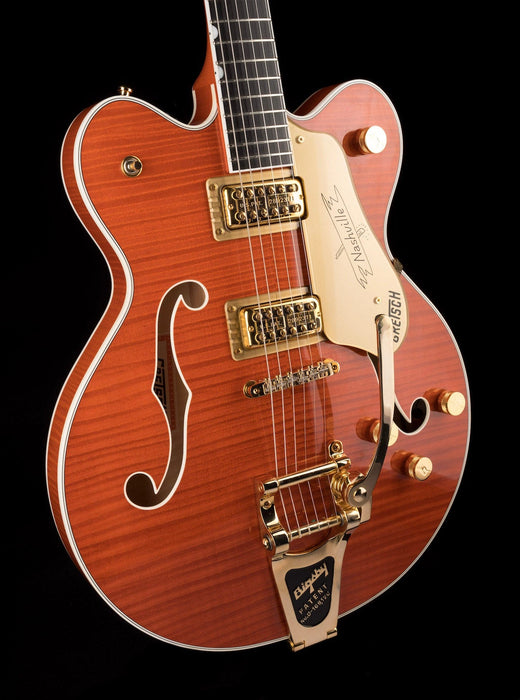 Used 2017 Gretsch G6620TFM Nashville Orange Flame with OHSC