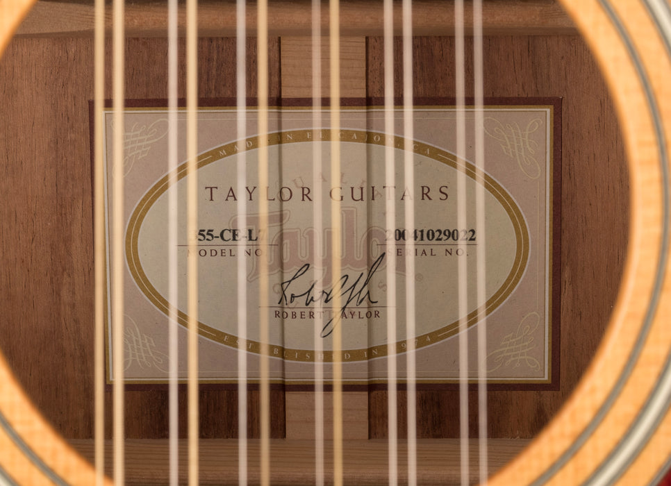 Pre Owned Taylor Limited Edition 355-CE-L7 12-string Cutaway Acoustic Electric Guitar With OHSC