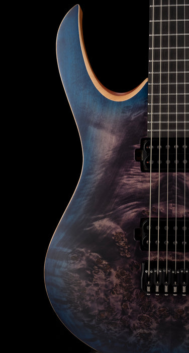 Mayones Duvell Elite 6 Dirty Purple Blue Burst Electric Guitar With Soft Case