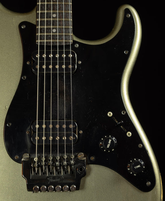 Used 1980s Fender Boxer Series Strat HH Pewter Electric Guitar With OHSC