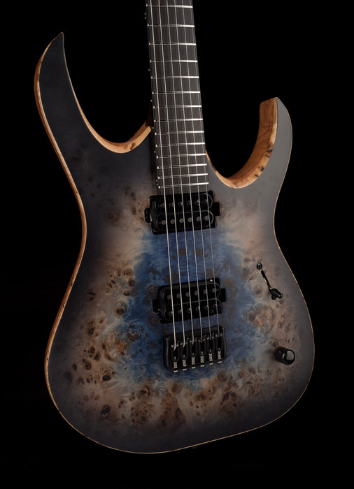 Mayones Duvell Elite 6 Galaxy Eye Blue Satine Electric Guitar With Case