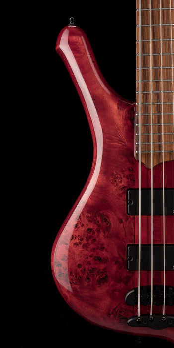 Mayones Comodous 4 String Bass Guitar Poplar Top Liquid Red Gloss Finish