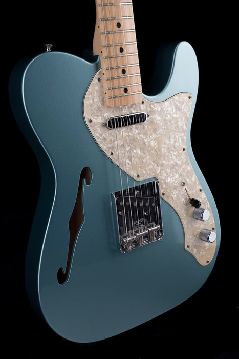 Pre Owned 2005 Fender Custom Shop 1969 Telecaster Thinline Firemist Silver With OHSC
