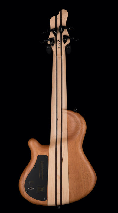 Mayones Cali4 Bass Mahogany Body 3A Flame Maple Top Trans Blue