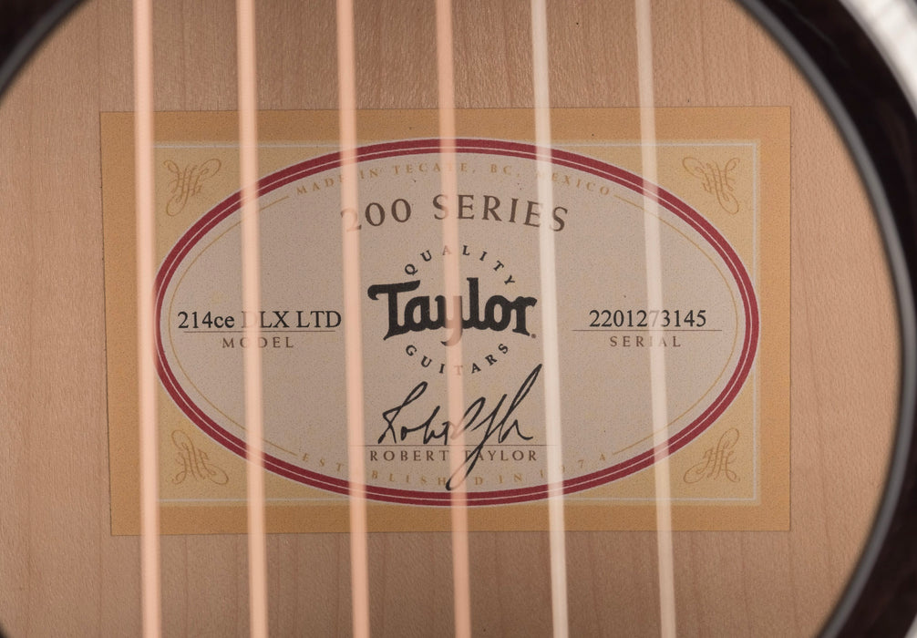 Taylor 214ce DLX LTD Trans Grey Acoustic Electric Guitar With Case
