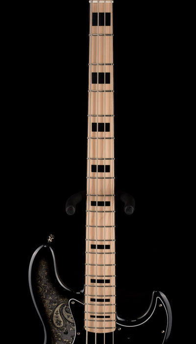 Pre Owned 2019 Fender Limited Edition Black Paisley Jazz Bass w/ Gig Bag Made in Japan