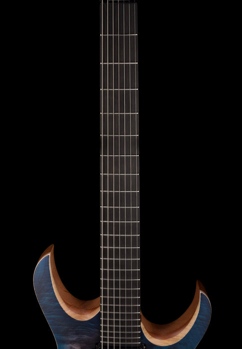 Mayones Duvell Elite 7 String 27" Baritone Dirty Purple Blue Burst