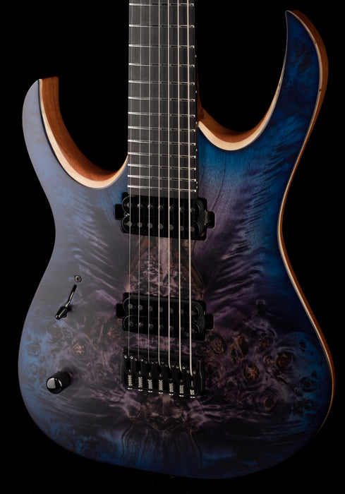 Mayones Left Handed Duvell Elite 7 String Dirty Purple Blue Burst