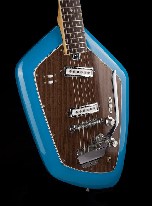 Vintage Teisco Del Rey 60's EV-2T Blue With Case