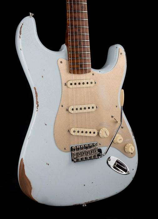 Fender Custom Shop Roasted 1956 Stratocaster Relic Faded Sonic Blue With Case