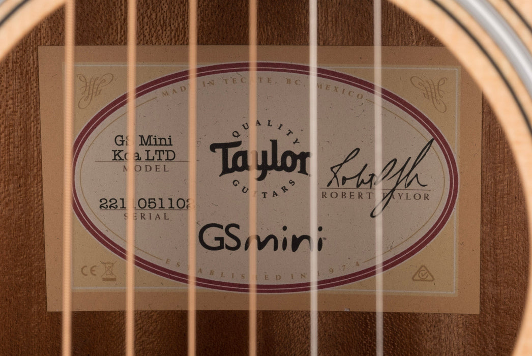 Used Taylor GS Mini Koa LTD Acoustic Guitar With Bag