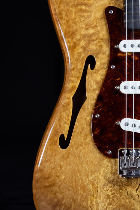 Fender Custom Shop Artisan Thinline Stratocaster Roasted Ash Body Spalted Maple Top Aged Natural