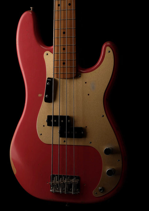 Used Fender Roadworn 50's Precision Bass Fiesta Red with Case