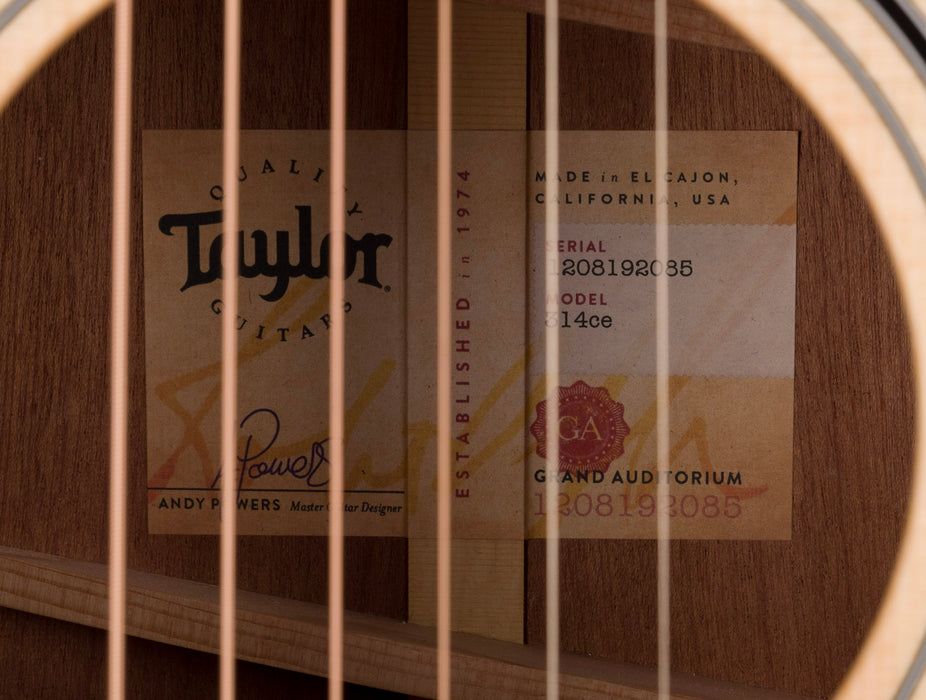Taylor 314ce Acoustic Electric Guitar With Case