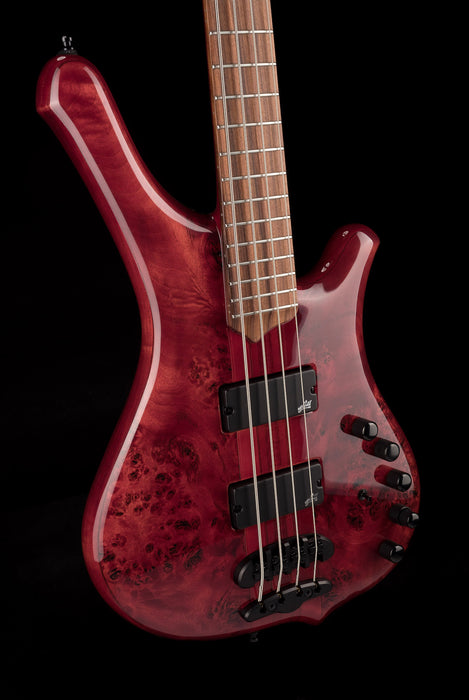 Mayones Comodous 4 String Bass Guitar Poplar Top Liquid Red Gloss Finish
