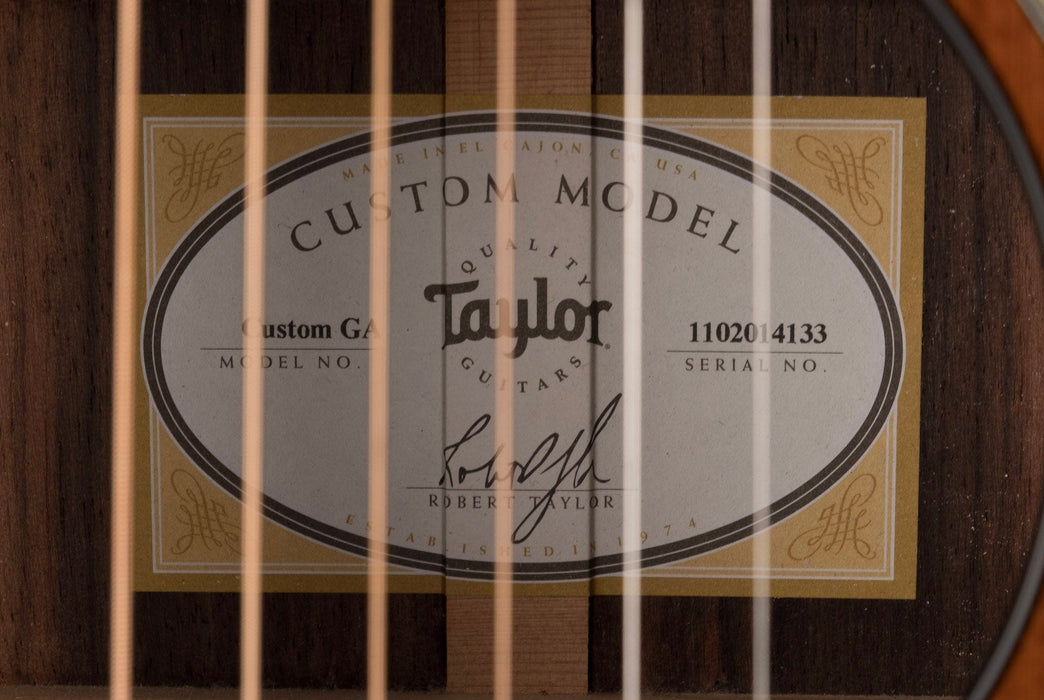Used Taylor Custom Grand Auditorium Sinker Redwood And Macassar Ebony with OHSC