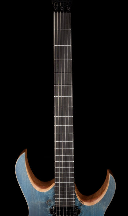 Mayones Duvell Elite Pro 6 String 27" Baritone Satine Trans Aquamarine Electric Guitar With Case