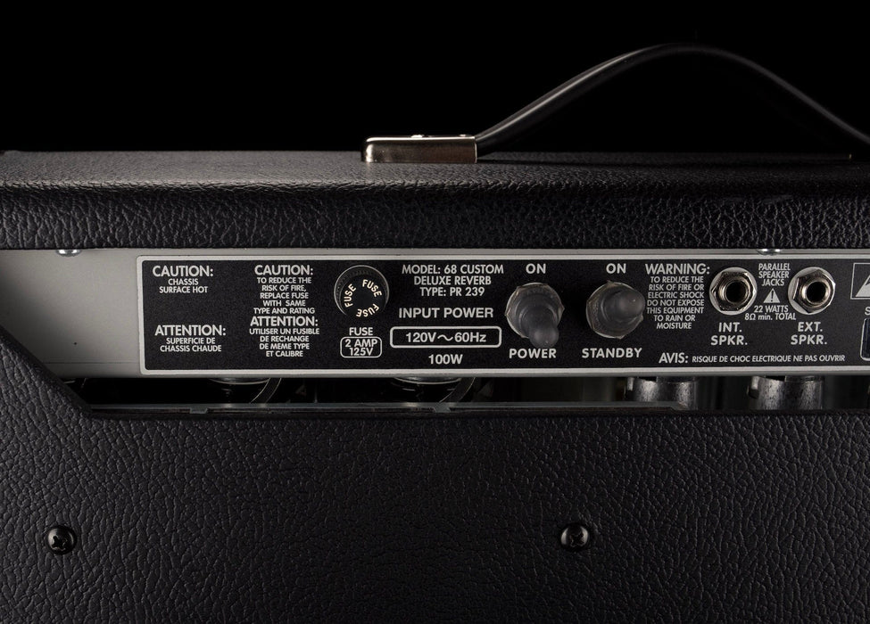Used Fender ’68 Custom Deluxe Reverb Guitar Amp Combo with Footswitch