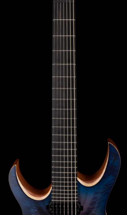 Mayones Left Handed Duvell Elite 7 String Dirty Purple Blue Burst