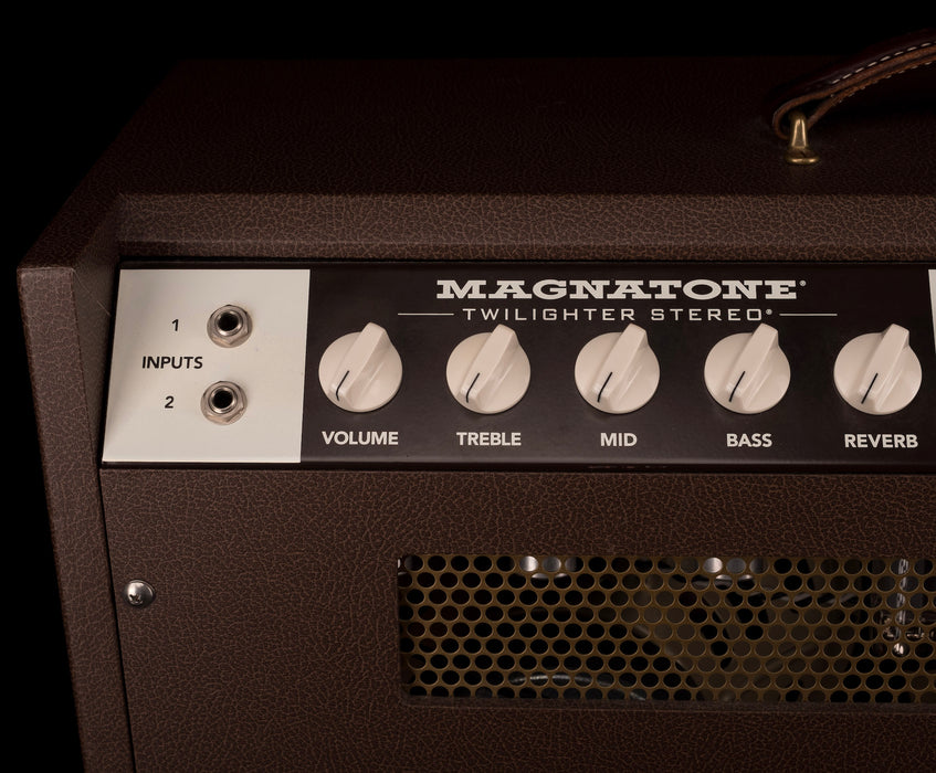 Pre Owned Magnatone Twilighter Stereo 2x12 Brown Guitar Amp Combo