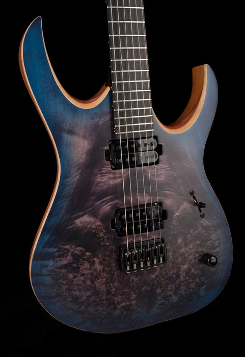 Mayones Duvell Elite 6 Dirty Purple Blue Burst Electric Guitar With Soft Case