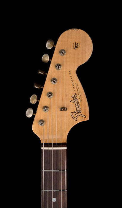 Fender Custom Shop 1967 Stratocaster Heavy Relic Aged Black Electric Guitar With Case