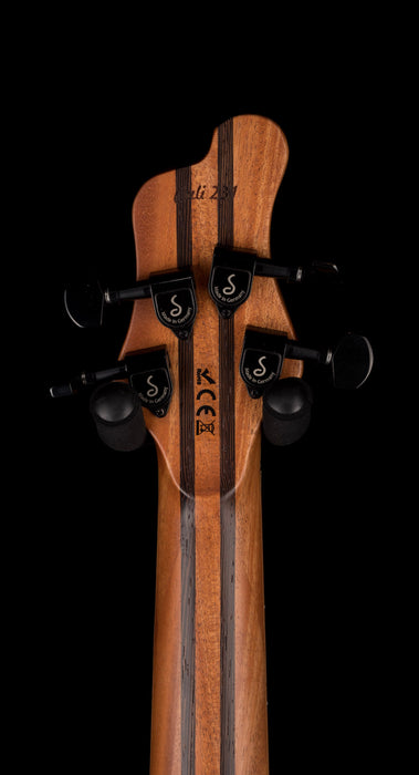 Mayones Cali4 Bass Black Limba Body 3A Poplar Top Natural Matt Finish