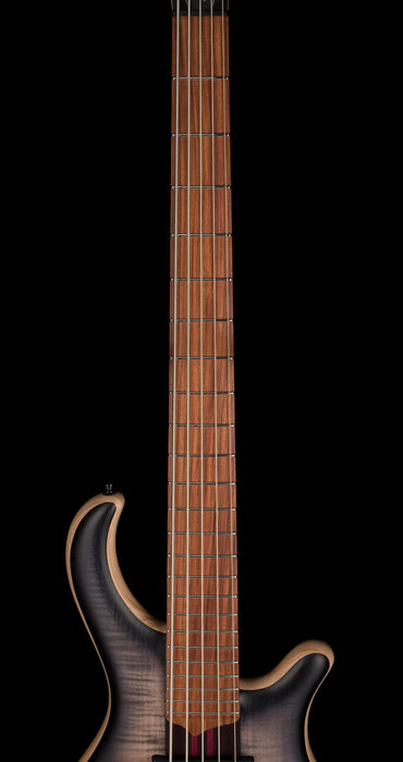 Mayones Patriot Flame Top 5 String Bass Guitar Transparent Jeans Black 2-Tone Burst