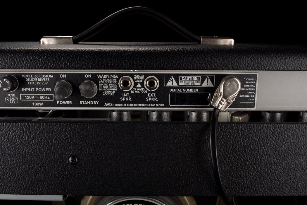 Used Fender ’68 Custom Deluxe Reverb Guitar Amp Combo with Footswitch