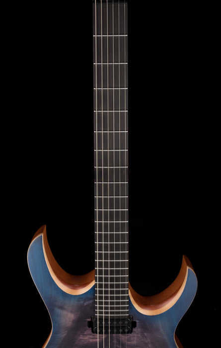 Mayones Duvell Elite 6 Dirty Purple Blue Burst Electric Guitar With Soft Case