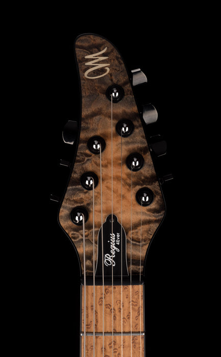 Mayones Regius 4Ever 7 String Baritone 5A Grade Quilted Flame Maple Top Trans Black Feather Finish