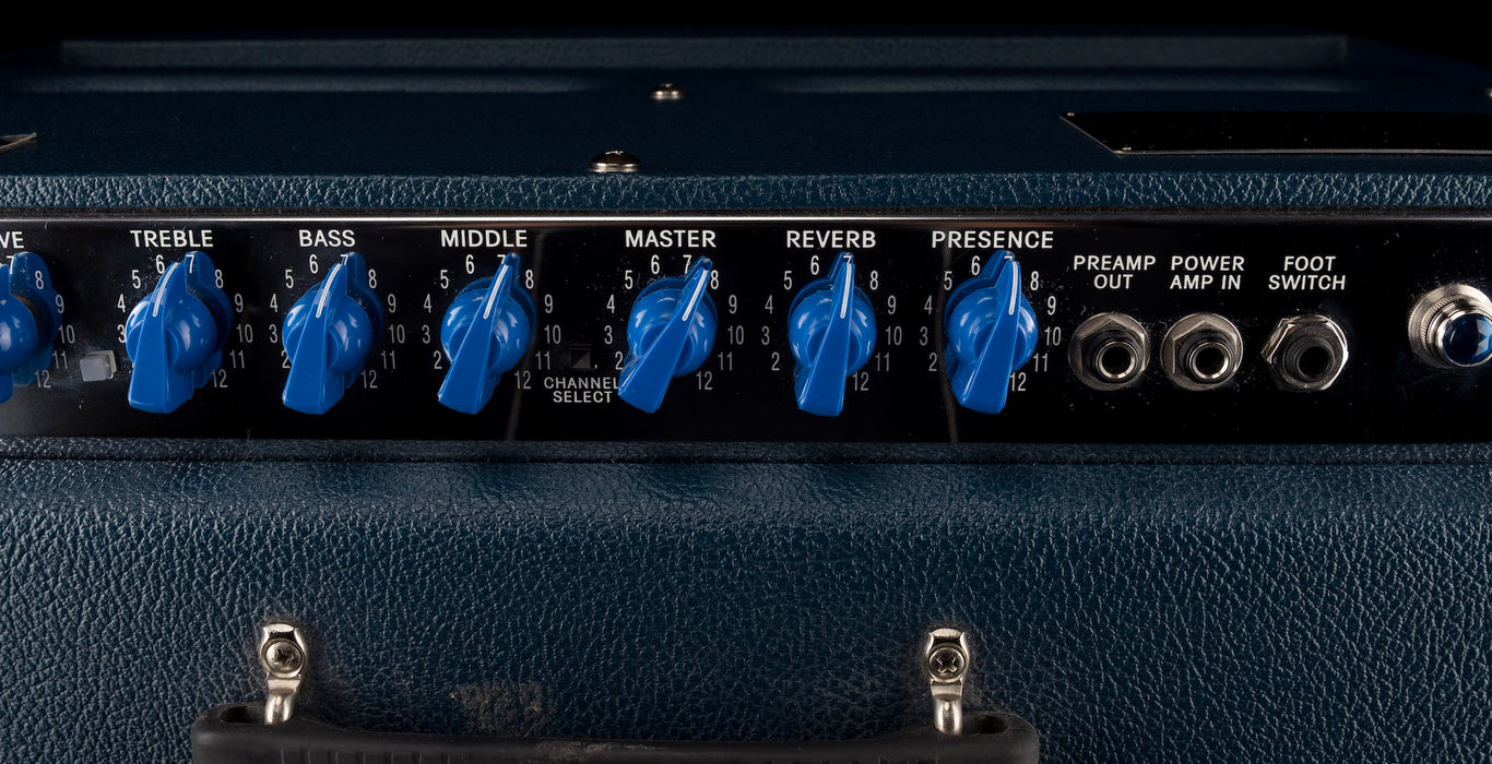 Pre Owned 2012 Fender Special Edition Bluesman Hot Rod Deluxe Blue Tolex Guitar Amp Combo With Cover