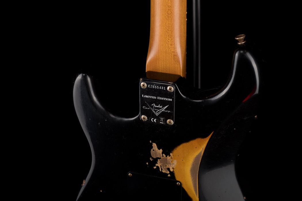 Fender Custom Shop Limited Edition Dual-Mag II Stratocaster Relic Aged Black over 3-Tone Sunburst