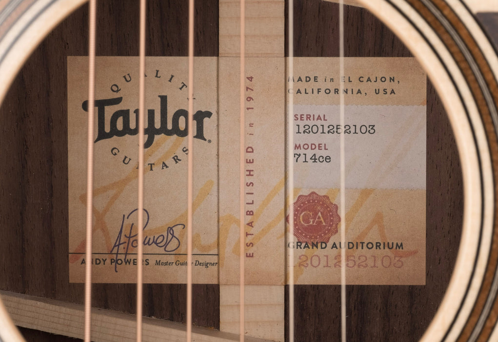 Taylor 714ce Acoustic Electric Guitar With Case