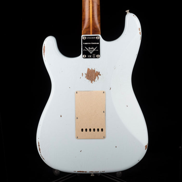 Fender Custom Shop Roasted 1956 Stratocaster Relic Faded Sonic Blue With Case