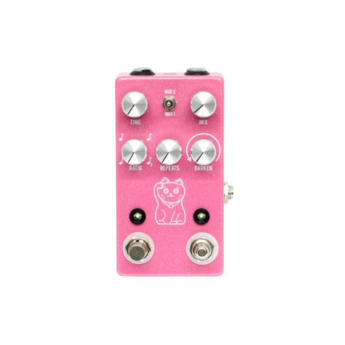 JHS Lucky Cat Delay Guitar Effect Pedal - Pink