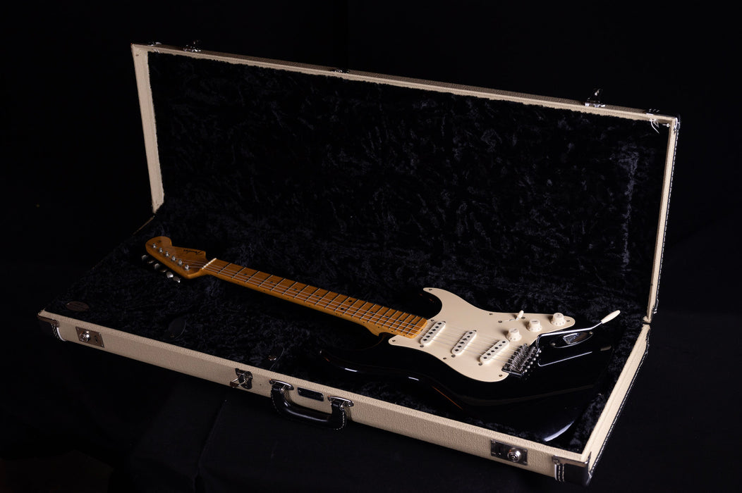 Used 2006 Fender Eric Johnson Stratocaster Black Electric Guitar With OHSC & Case Candy