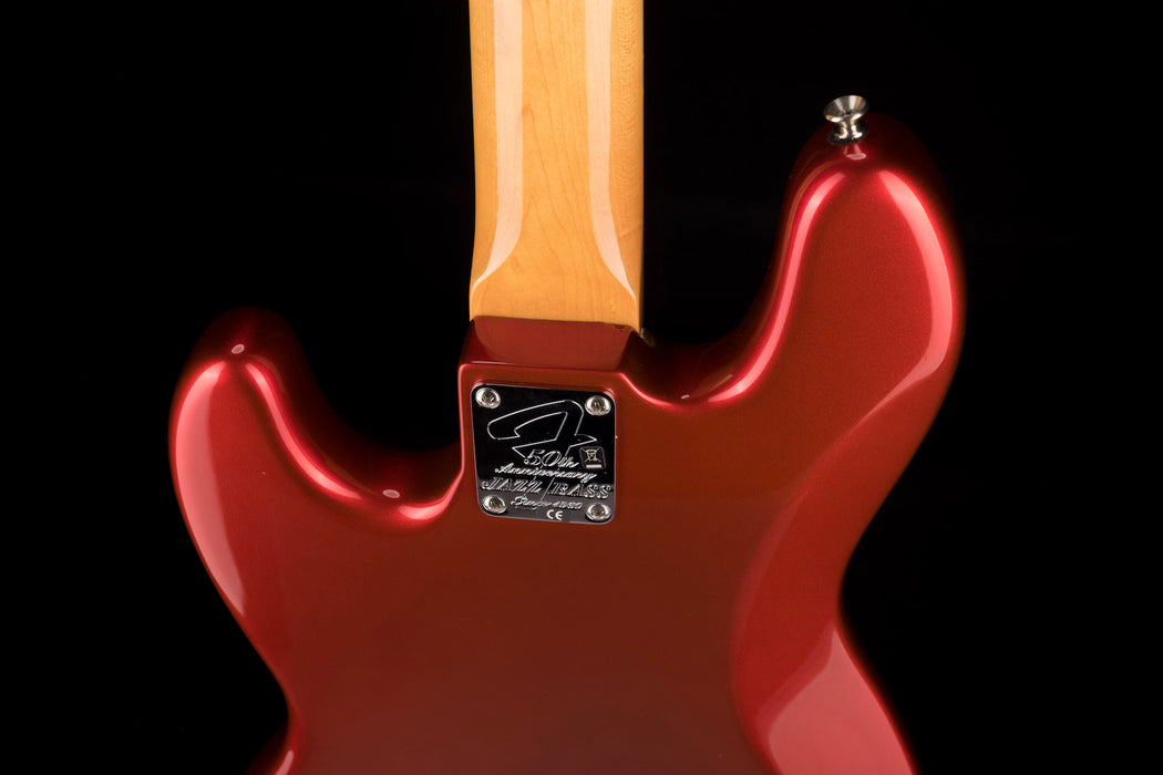 Used 2010 Fender 50th Anniversary Jazz Bass Candy Apple Red with OHSC