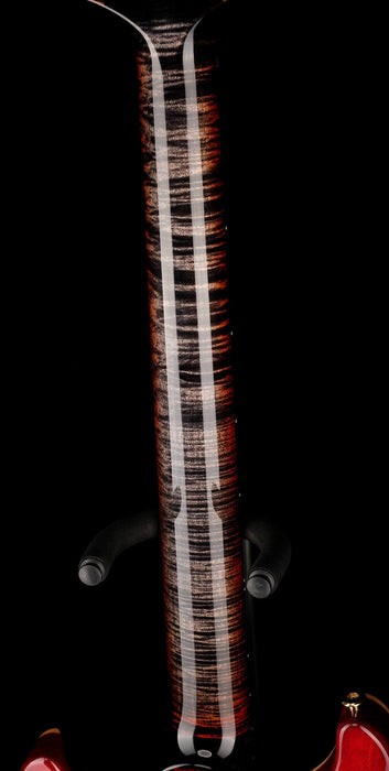PRS Core Custom 24 Quilted Maple 10 Top Stained Flame Maple Neck Custom Color Charcoal Cherry Burst with Case