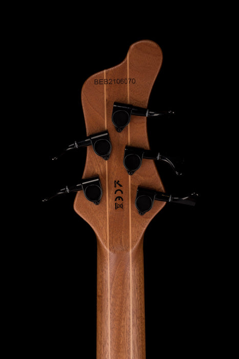 Mayones BE Elite EP 5 String Bass Guitar Trans Natural Satine Eye Poplar Top With Case