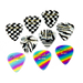 Fender Premium Celluloid 351 Shape Picks Medium Rainbow 12 Count